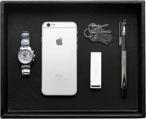 Vista 19 de HofferRuffer Bandeja de Tocador de Cuero Sintético, Elegante Organizador de Almacenamiento de Escritorio, Bandeja Decorativa Multiusos para Perfume