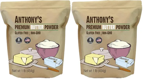 Vista 6 de Anthony's Mantequilla en polvo premium, 1 lb, sin gluten, sin OMG, hecha en EE. UU., apta para dietas keto, libre de hormonas