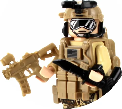 Vista 3 de Battle Brick Seal Team Six Commando Custom 1 Minifigura