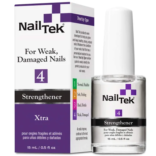 Vista 8 de Fortalecedor de uñas Nail Tek Fórmula 4 Xtra – Tratamiento de reparación enriquecido con proteínas para uñas débiles y dañadas, 0.5 onzas líquidas