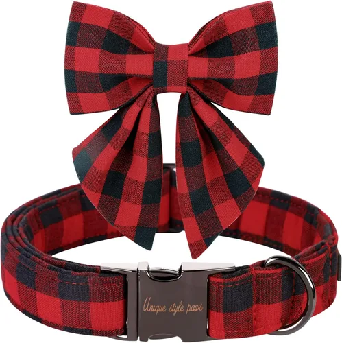 Vista 12 de Unique style paws - Collar para perros con corbatín, collar ajustable para perros y gatos, pequeño, mediano y grande