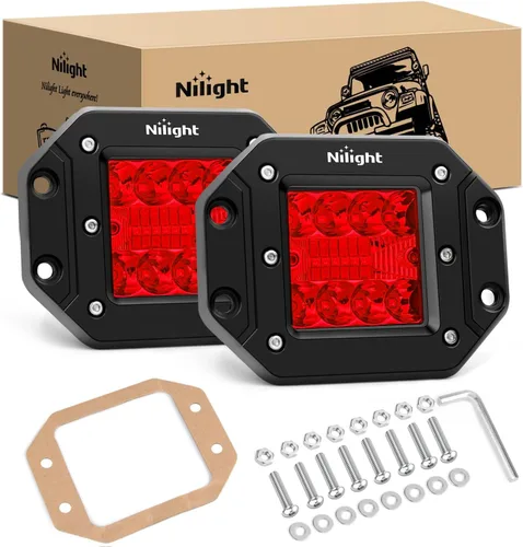 Vista 10 de Nilight Módulos LED de Montaje Empotrado, 2 unidades, 6 pulgadas, 60W, Luz de Trabajo LED, Combo de Haz de Inundación y Concentrado, Luces
