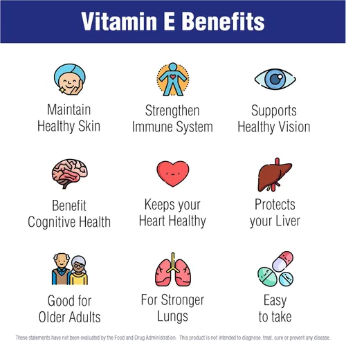 Vista 3 de Natural Systems - Vitamina E 60 cápsulas blandas de 400 UI de Natural Systems - Suplementos de vitamina E para el sistema inmunológico * - Cápsulas