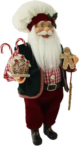 Vista 3 de 16" pulgadas Permanente jengibre Chef figura de Navidad Figura de Papá Noel 16716 de cocción