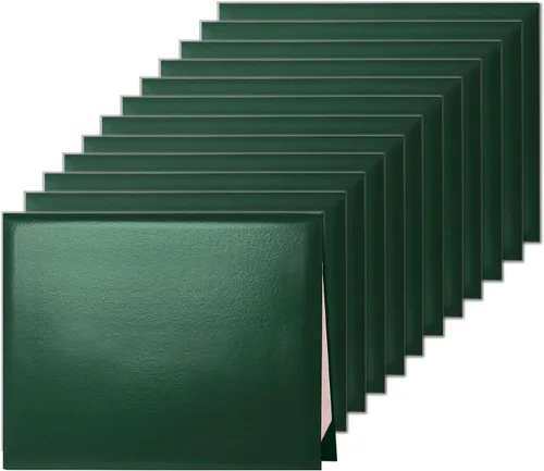 Vista 33 de Funda para diploma de 8.5 x 11 pulgadas, apertura vertical, cubierta para certificado de graduación, cubierta acolchada de cuero liso, tamaño carta