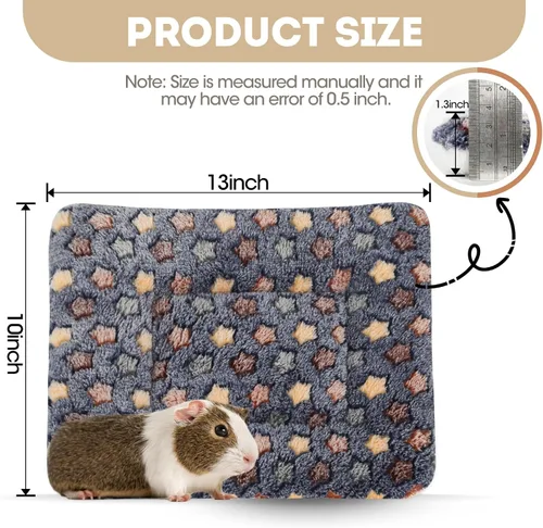 Vista 2 de 2 Pack Cama para Cobayas - 25 x 33 cm Almohadillas de Orina para Cobayas - Ropa de Cama Lavable y con Mayor Grosor (Azul Oscuro, M)