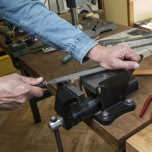 Vista 8 de Herramienta de afilado de sierra de mano, archivos cónicos en forma de pluma, afilador de herramientas para profesionales, lima para sierras