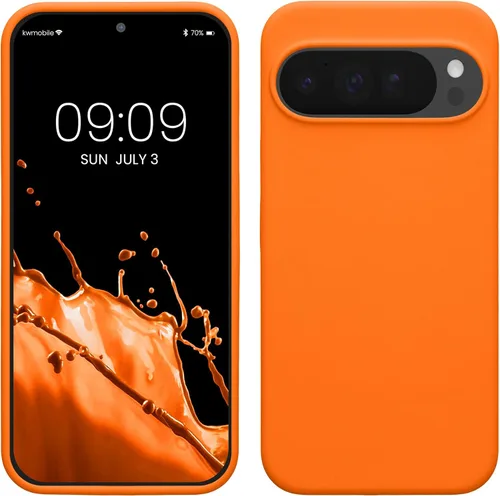 Vista 646 de kwmobile Funda Compatible con Google Pixel 6 Pro - Funda de teléfono de silicona TPU con acabado suave - Azul Arrecife