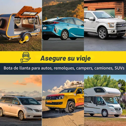 Vista 6 de Tevlaphee Bloqueo de rueda – Bota antirrobo para maletero de automóvil, con abrazadera de rueda para autos, camiones, SUV, cámpers – Cubierta