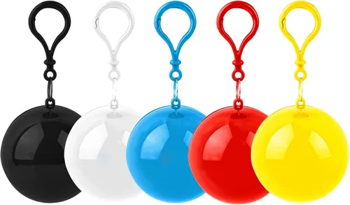 Vista 10 de AUEAR, Impermeable de emergencia desechable portátil Poncho de lluvia impermeable en una bola para viajar, acampar al aire libre