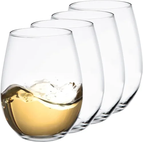Vista 15 de Copas de vino sin tallo para vino tinto o blanco (juego de 2), 18 onzas, copas de vino grandes para cabernet, pinot noir, borgoña, burdeos