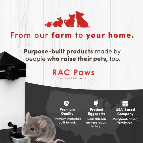 Vista 7 de RentACoop Botella para beber de animales pequeños sin goteo de 32 onzas con taza de metal de llenado automático para mascotas pequeñas, conejo