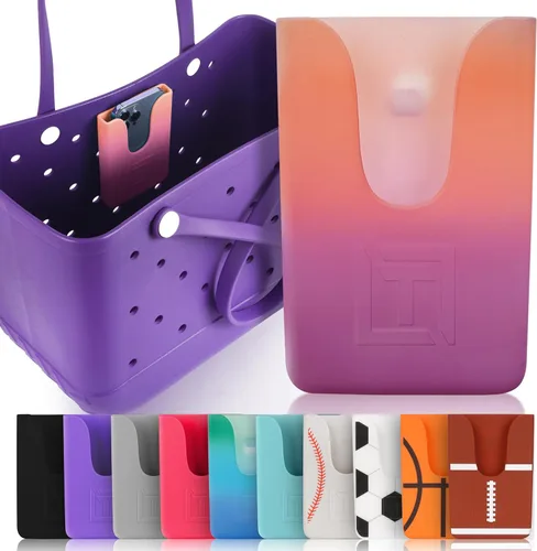Vista 18 de Soporte de teléfono de béisbol para Bogg Bag y Simple Modern Bag - Hecho de silicona y se adapta a todos los tamaños de teléfono