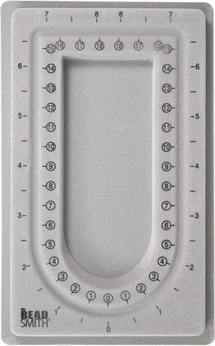 Vista 11 de The Beadsmith Mini tablero de cuentas, gris flocado, 4 canales rectos, 5 compartimentos empotrados, 7.75 x 11.25 pulgadas, tableros de diseño