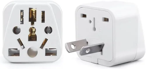 Vista 11 de Toptekits - Paquete de 2 adaptadores universales de enchufe de viaje, tipo B de EE. UU., convertidor de enchufe internacional a Estados Unidos Blanco