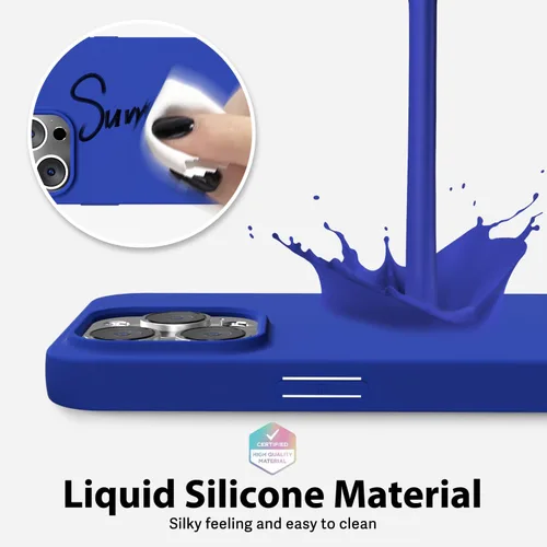 Vista 11 de oakxco Funda de silicona para iPhone 12 Pro Max, magnética, compatible con carga inalámbrica Magsafe, cubierta protectora de goma suave y delgada