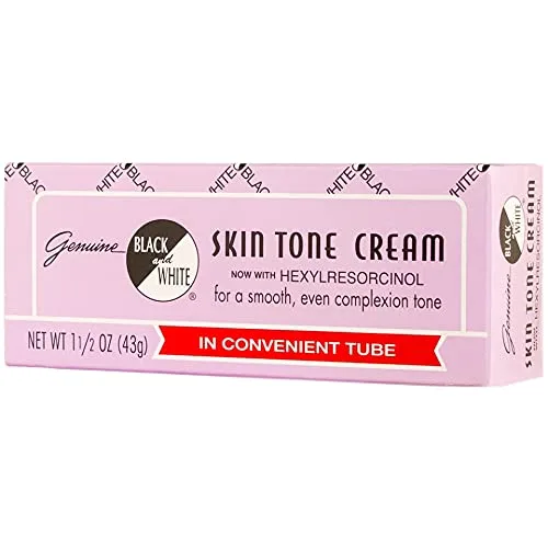 Crema de tono de piel con corrección de color blanco y negro genuino, 1.5 oz.