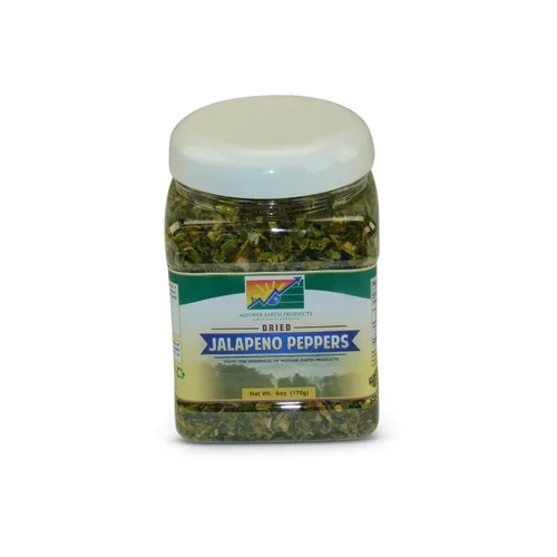 Mother Earth Products Pimientos de jalapeño secos, tarro de 6 onzas