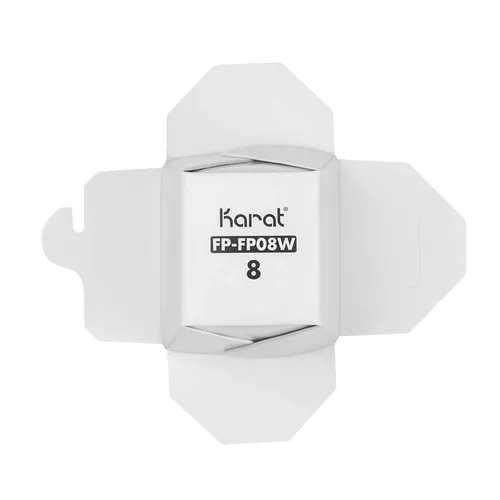 Vista 5 de Karat FP-FP08W 8 oz. Contenedor de papel para llevar, color blanco (caja de 450)