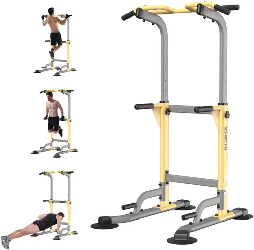 Vista 11 de Z ZHICHI Pull Up Dip Station For Home Gym Strength Training Fitness Workout Station Chin-Ups Push-Ups Pull-Ups Dip-Ups 330LBS T055CDC