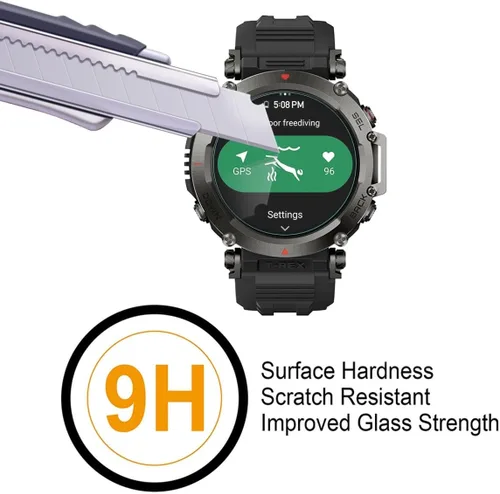 Vista 4 de Supershieldz Protector de pantalla de vidrio templado diseñado para Samsung Galaxy Watch 7/6/5/4 (1.575 pulgadas) y Galaxy Watch FE