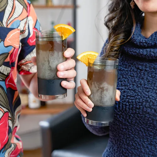 Vista 6 de HOST Vaso de cóctel Highball Freeze, vaso de cóctel congelado, vaso de café helado aislado de doble pared, enfriador de bebidas sin BPA, 10 oz.