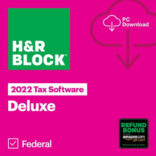 Vista 10 de H&R Block Software fiscal básico 2022 con oferta de bono de reembolso (exclusivo de mazón) [Descarga de Mac]
