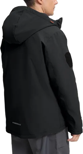 Vista 6 de Chaqueta de invierno para hombre impermeable para esquí y nieve resistente al viento para snowboard chubasquero con capucha con forro cálido