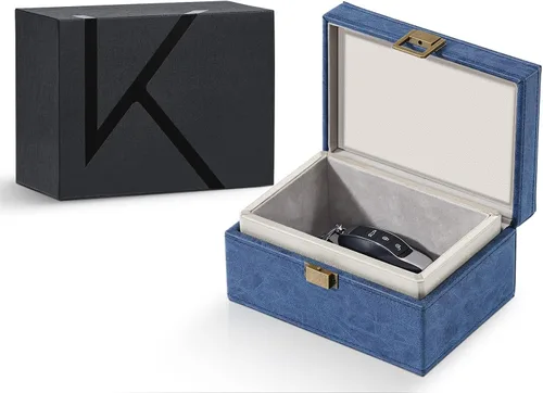 Vista 14 de KK7-DG Faraday - Caja protectora, blindaje de señal, llave antirrobo de coche y bloqueador RFID para vehículos, diseño compacto (verde aguamarina)