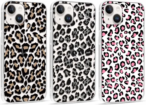 Vista 78 de Paquete de 3 Lindas Fundas con Estampado de Guepardo para iPhone 7/8/SE 2020/SE 2022 de 4.7", Fundas de Diseño Estético de Leopardo de Silicona