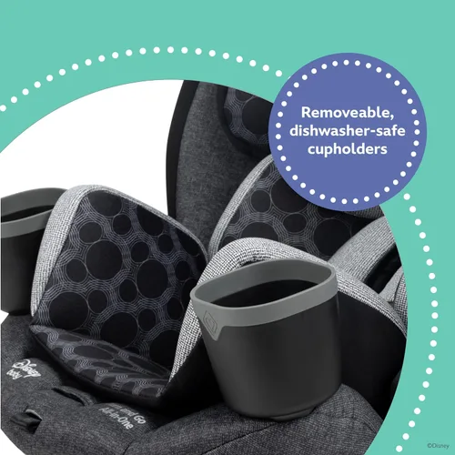 Vista 6 de Disney Baby Turn and Go - Asiento convertible todo en uno giratorio de 360 grados, diseño vintage de Mickey Mouse