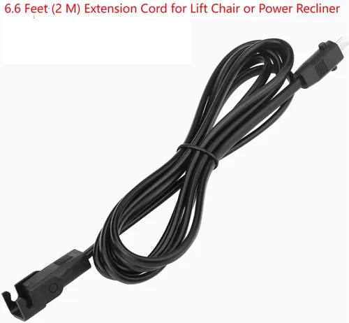 Vista 5 de Cable de extensión de 6.5 pies para silla elevadora o reclinable eléctrico, cable de fuente de alimentación de repuesto para Okin Limoss Lazboy