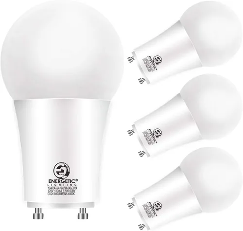 Vista 11 de Energetic Bombillas LED GU24, forma A19, equivalente a 60 vatios (8.5 W), 2700 K blanco suave, 800 lúmenes, no regulable, base de bloqueo y giro