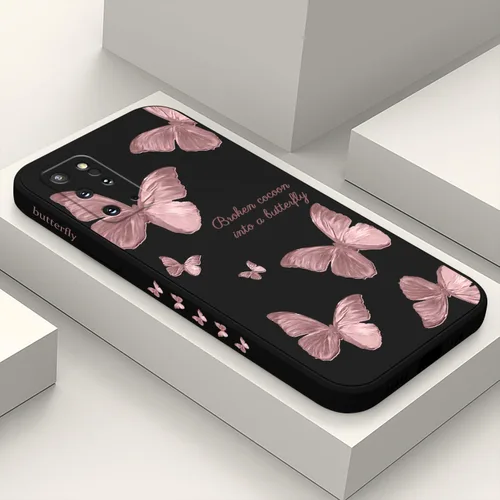 Vista 41 de LEECG para Samsung Galaxy S20 Funda, Diseño Creativo Lateral con Forro de Microfibra de Silicona Suave con Patrón de Flores para Cubierta de negro