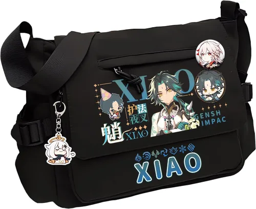 Vista 15 de Game Handbag Crossbody Bag, Cute Single Shoulder Bag, Adult 3D Print Anime Backpack Black-2