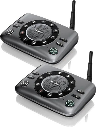 Vista 10 de Wuloo - Intercomunicadores inalámbricos manos libres para negocios en casa, sistema de intercomunicación de audio bidireccional mejorado