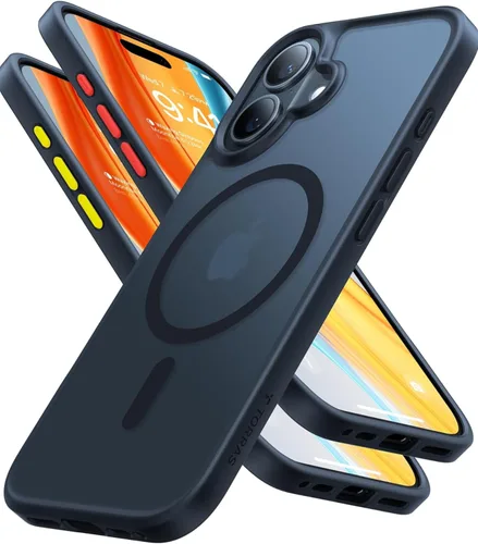 Vista 18 de TORRAS Funda magnética a prueba de golpes para iPhone 15 y iPhone 14, protección contra caídas de grado militar de 12 pies, protectora translúcida