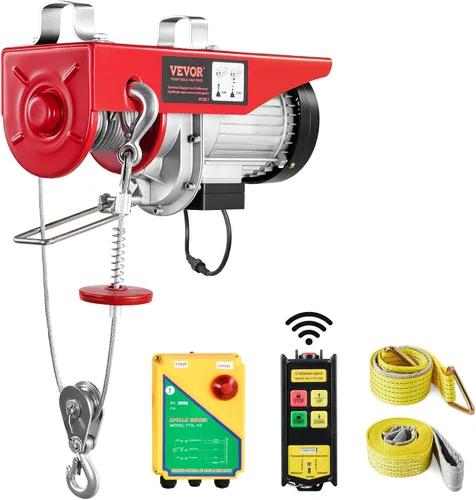 Vista 9 de VEVOR Polipasto eléctrico con control remoto, herramienta de manejo de materiales de 440 libras, polipasto eléctrico de 110 V con control remoto