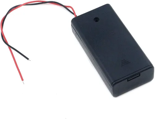 Vista 5 de Semetall Paquete de 12 fundas de soporte de batería AA de 1,5 V con interruptor de encendido/apagado y cables