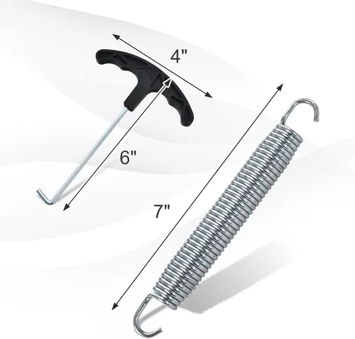 Vista 7 de Giantex Muelles galvanizados para trampolín de 7 pulgadas, kit de repuesto de resorte de alambre de acero, piezas de trampolín duraderas de alta