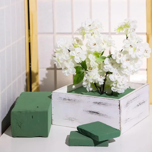 Vista 7 de FUNSTITUTION Bloques de espuma floral (4 ladrillos) – Espuma de floristería húmeda – Bloque de espuma verde para arreglos de flores artificiales