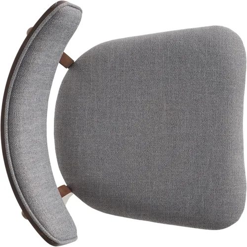 Vista 7 de GDFStudio Chazz Mid-Century - Juego de 2 sillas de comedor con marco de mediados de siglo, juego de 2 piezas, gris oscuro y acabado de nogal natural