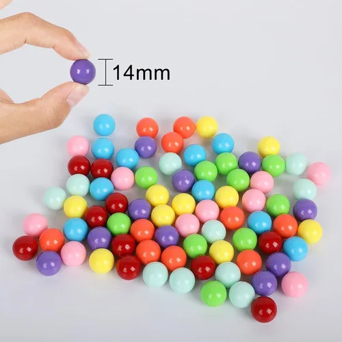 Vista 3 de 80 bolas de repuesto para juego de damas chinas, bolas acrílicas de 0.551 pulgadas para juego de agravación, juegos tradicionales de canicas (verde)