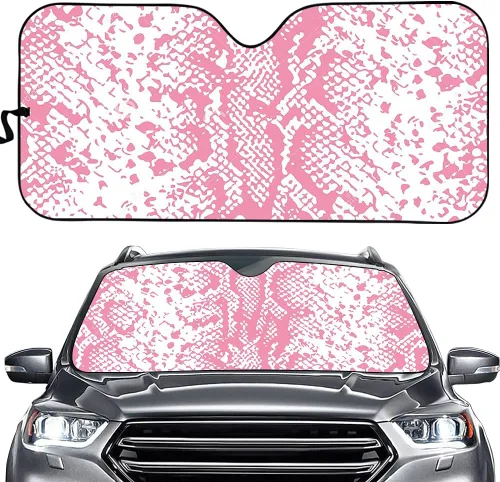 Vista 36 de FUSURIRE American Flag Eagle Print Windshield Sunshade for Car Universal Front Window Visor Cover Block Sun and Heat Summer Berry Women's Car