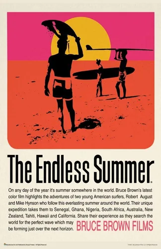 Vista 7 de Scorpio Posters The Endless Summer - Officially Licensed - Retro Movie Mini Poster - 11" x 17" - with Black Wood Poster Holder