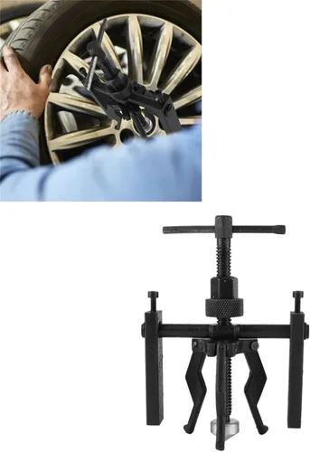 Vista 5 de Extractor de rodamientos interiores de 3 mandíbulas, kit de herramientas extractor de engranajes ajustables resistentes para motocicleta, automóvil