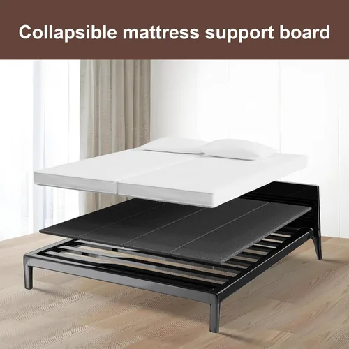 Vista 3 de Cama ligera y delgada, cama doble grande de 0.394 in, caja de resorte plegable, tamaño individual 38x75 pulgadas, no requiere montaje