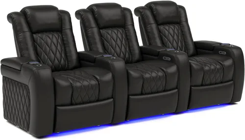 Vista 47 de Valencia Tuscany - Asiento de cine en casa, sillón reclinable eléctrico de piel de napa con espuma viscoelástica de gel frío, carga USB-C/USB-A