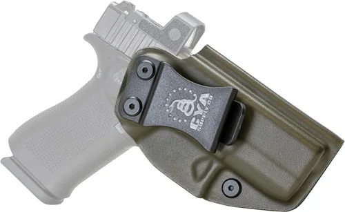 Vista 90 de CYA Supply Co. Funda para llevar armas dentro del cinturón, lista para ópticos (verde OD) IWB, para llevar armas ocultas, dentro de la cintura