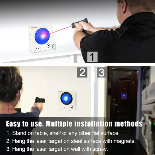 Vista 7 de Dry Fire Laser Target Portable Trainer Target Sistema de entrenamiento de fuego seco compatible con la mayoría de cartuchos láser